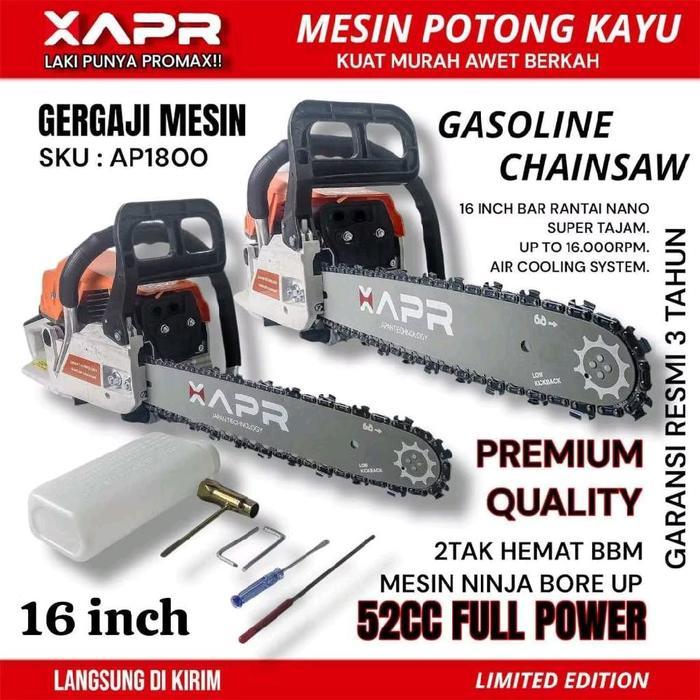 MESIN SAJA TANPA BAR AKSESORIS Senso Chainsaw 16inch by APR JAPAN tipe AP1800 chain saw mesin gergaj