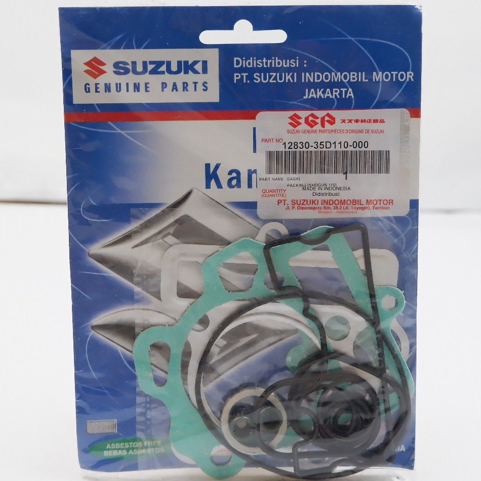 Top Set Paking Blok Seher Suzuki Shogun 110 Original 35D / Gasket Set Mesin Shogun 110 Ori