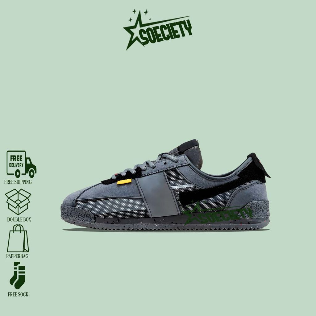 Sepatu Sneakers Nike Union LA x  Cortez Dark Grey Black BNIB Unisex