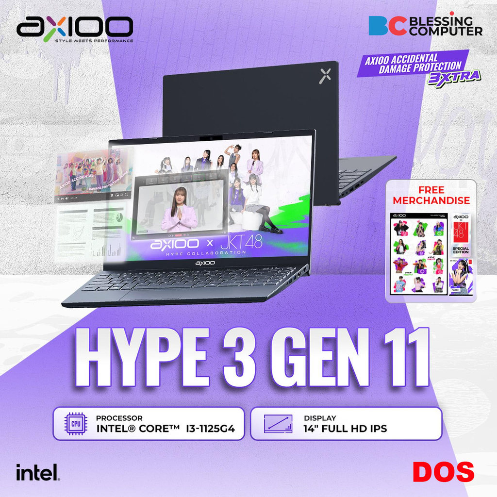 AXIOO Mybook HYPE 3 G11 Core i3 1125G4 8GB 512GB DOS GREY