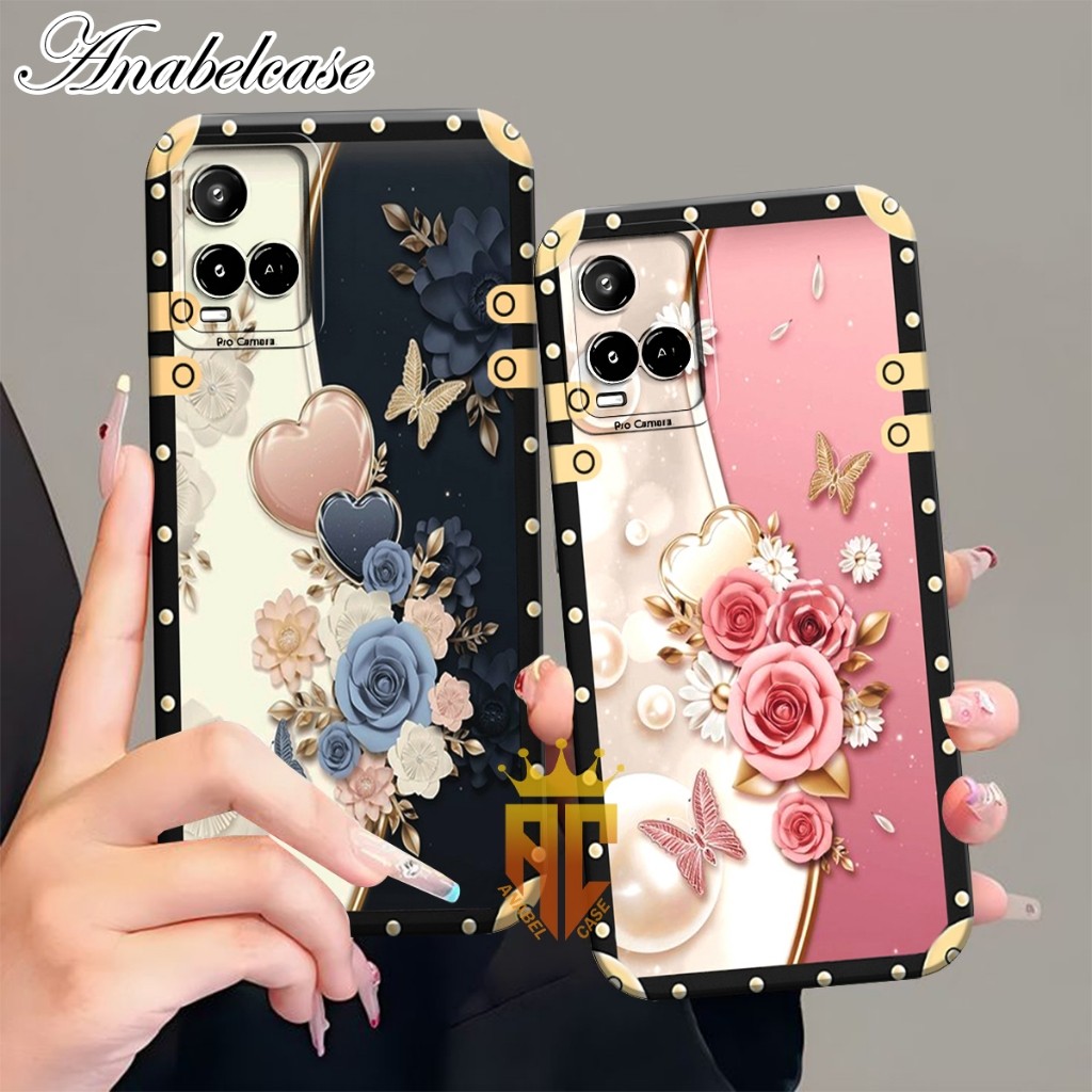 Softcase VIVO Y21 Y21A Y21S Y22 Y22S Y35 Y33 Y33S Y21T Y33T. Fashion Case Terbaru Motif Bunga Bingka