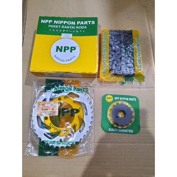 Girset Gearset Gir Gear Set Rantai Depan Belakang NPP Yamaha Vega ZR Good Quality