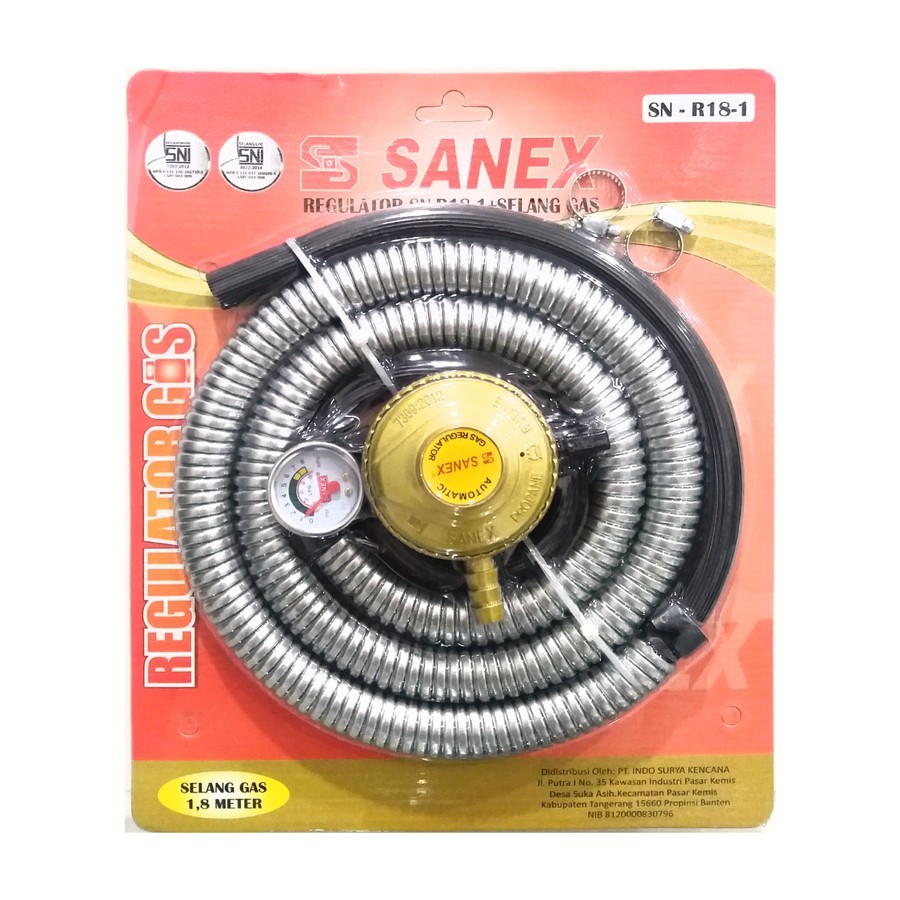 Selang Gas Paket + Regulator SANEX SNI