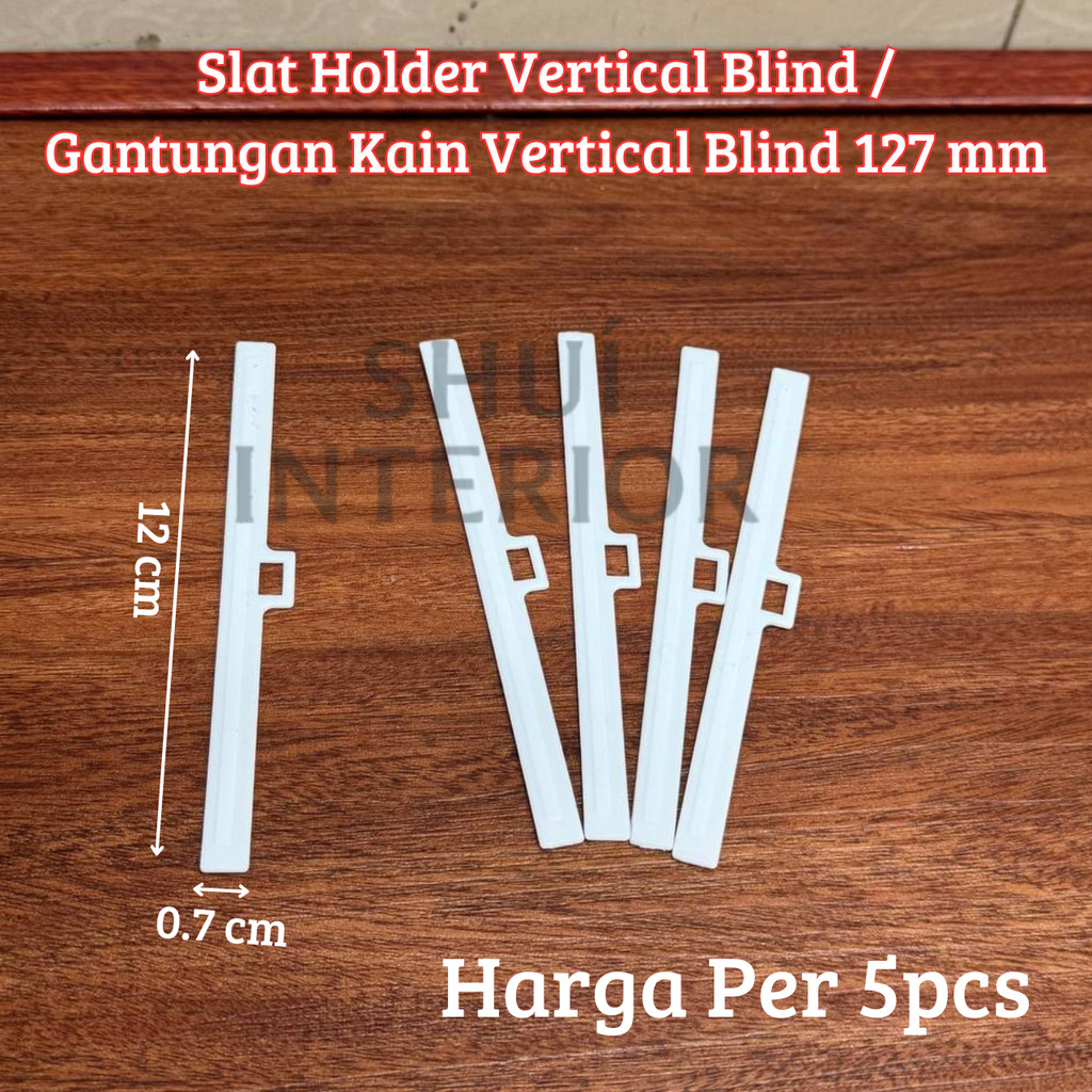 (5pcs ) Slat Holder Vertical Blind / Gantungan Kain Vertical Blind 127 mm