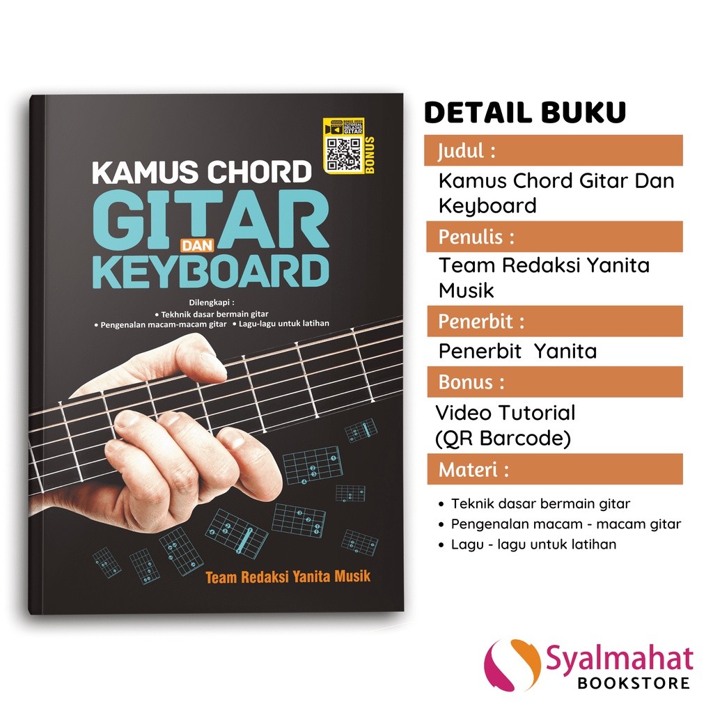 Buku Kunci Kamus Chord Gitar Dan Keyboard