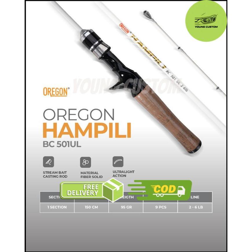 Joran Bait Casting Oregon Hampili 501 - 2-6lb -young