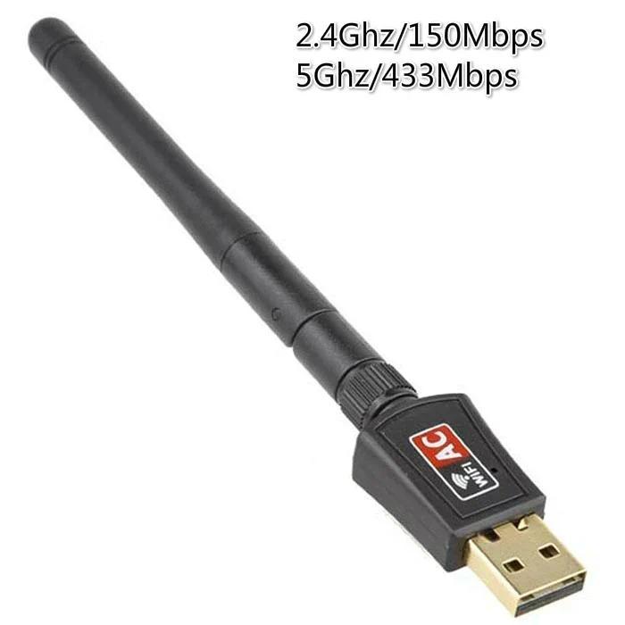 USB WiFi Adapter dongle with 2.4G&5.8G External Wifi Antenna for Android 802.11B/G/N/AC Dual Band 60