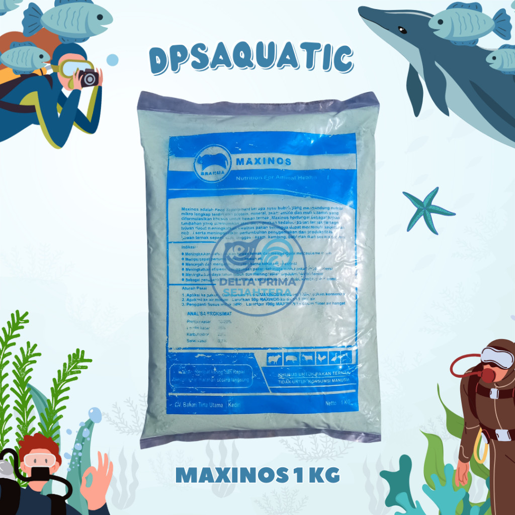 Maxinos 1kg Susu Ternak Kemasan untuk Pengganti Susu Indukan