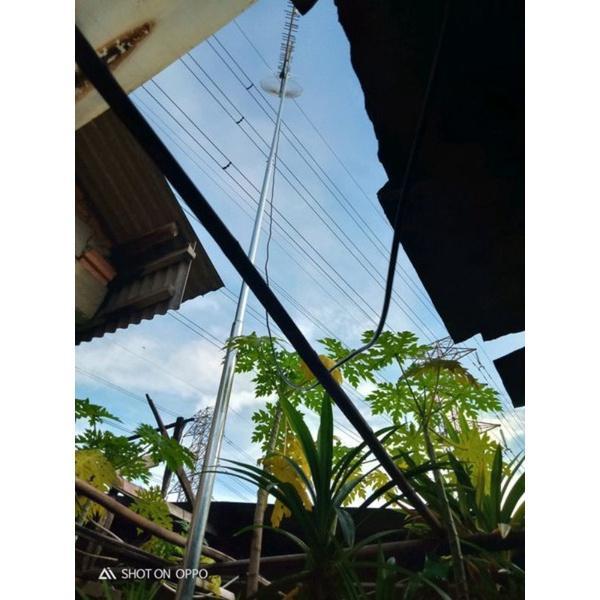 Tiang Multifungsi 3m, 3/4 inchi. ( CCTV, WIFI, Antena TV,Bendera dll ),Besi  Pipa  Galvanis 2 susun 