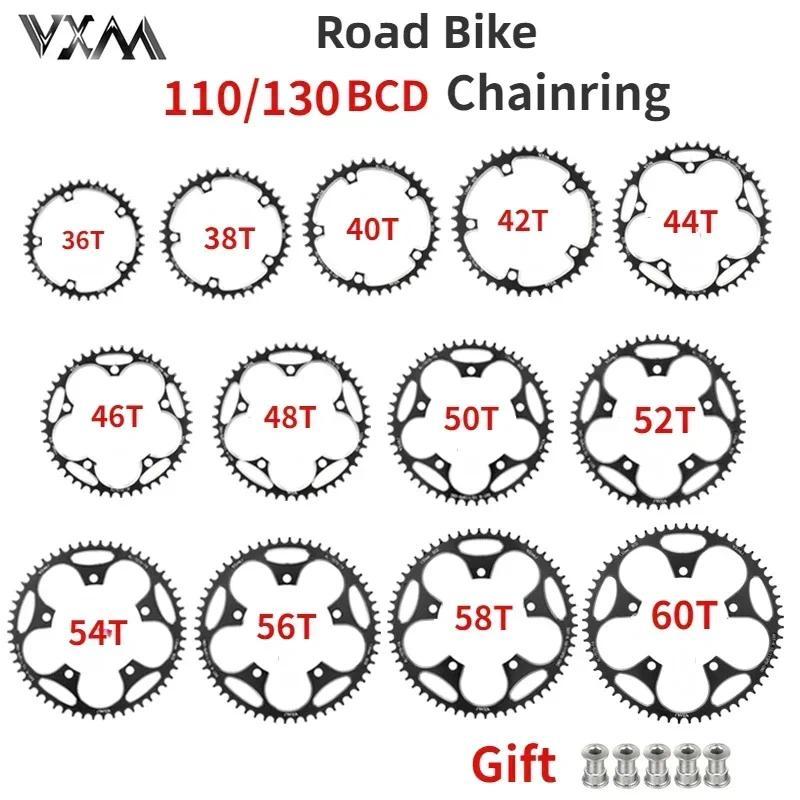 Chainring BCD 110 130 36T 38T 40T 42T 46T 50T 52T 54T 56T 58T 60T Wide Narrow untuk Crank Sepeda Shi