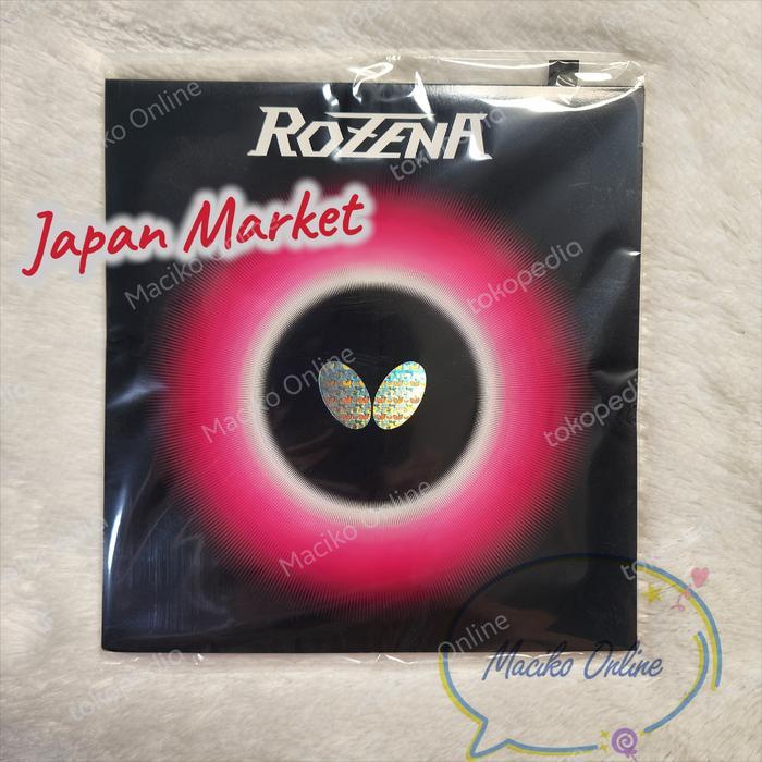 Rozena 2.1mm~ Karet Bet Pingpong Butterfly Rozena - Merah