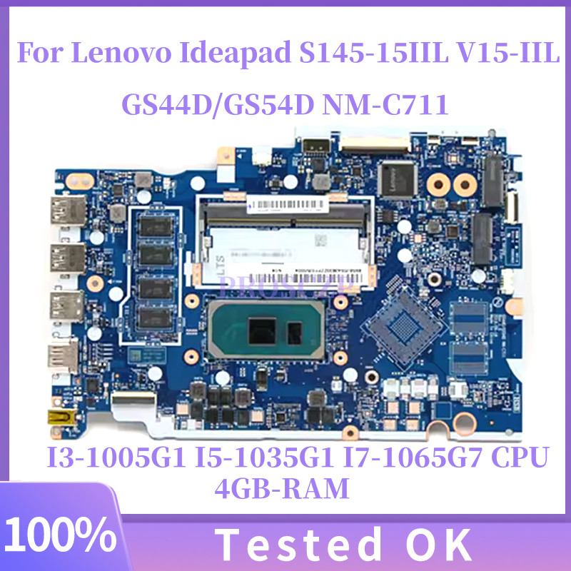 NM-C711 Laptop Motherboard For Lenovo S145-14IIL V14-IIL S145-15IIL V15-IIL With CPU I3 1005G1 I5 10