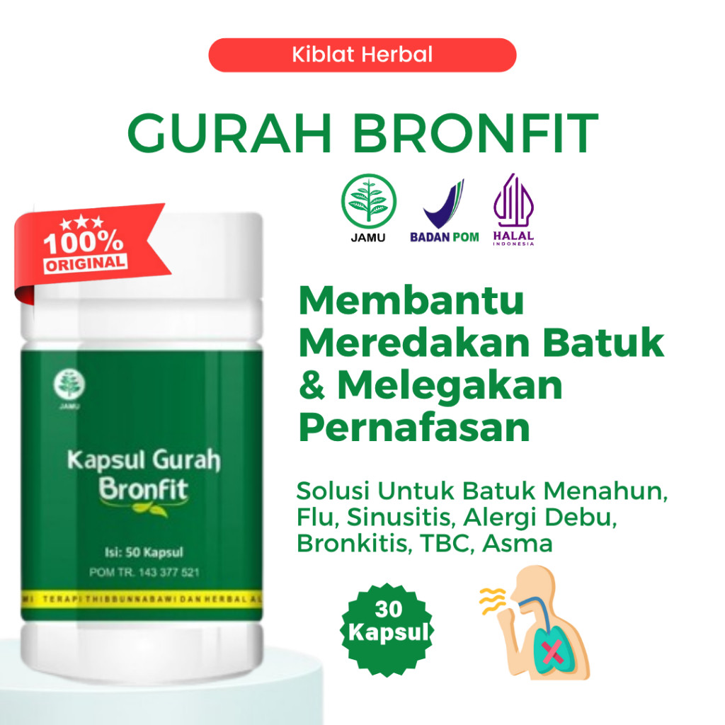 Gurah bronfit 50 kapsul 30 kapsul naturafit kapsul gurah