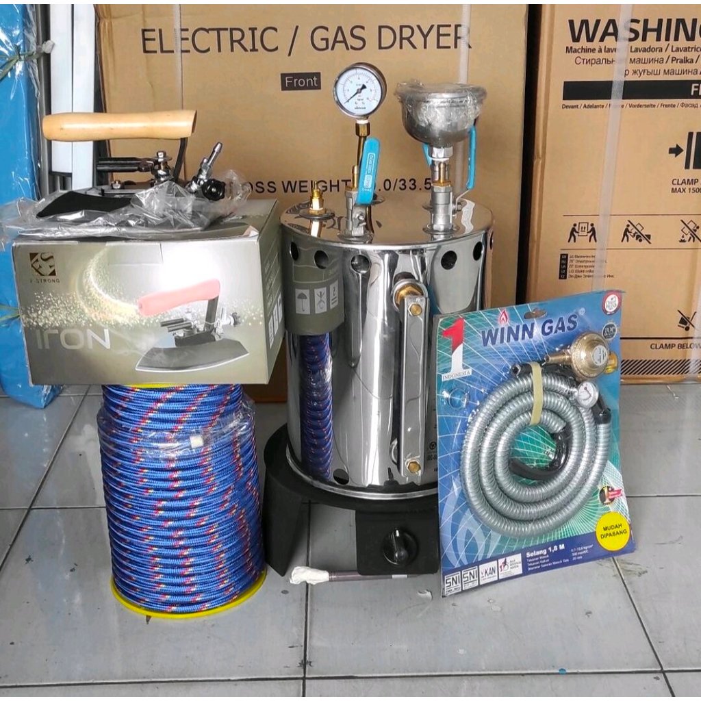 Setrika uap boiler gas 5 liter