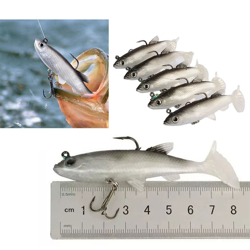 Soft Lure Ikan Belanak 8cm/13g Sinking – Karet Lunak Super Realistis, Cocok Ikan Predator Air Tawar