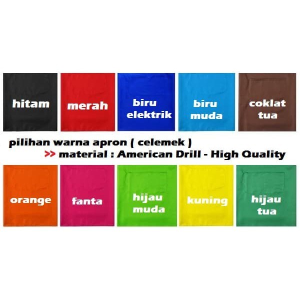 Celemek Dewasa Half Body