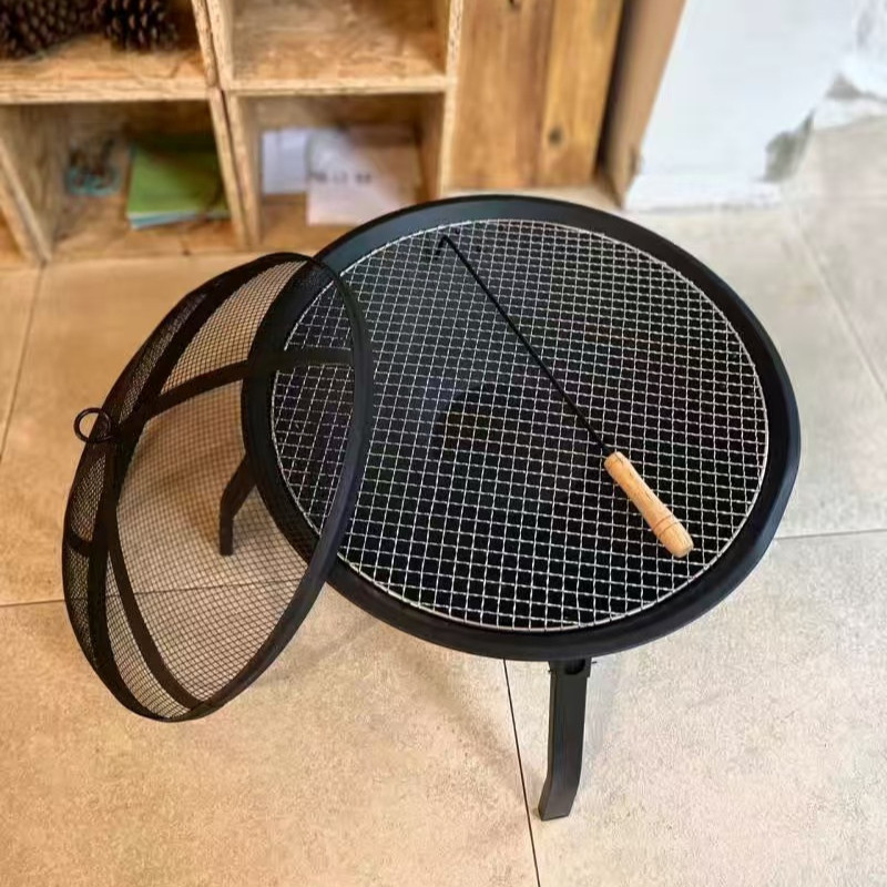 Round brazier BBQ grill Outdoor 21 inch stove Brazier heating grill BBQ grill