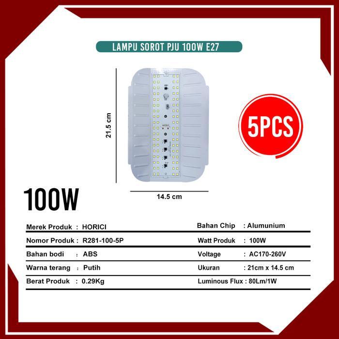 Kafiinmall 5Pcs Lampu PJU 50watt atau 100 watt 5PCS E27/Lampu Sorot Outdoor Indoor Fitting E27 Mudah