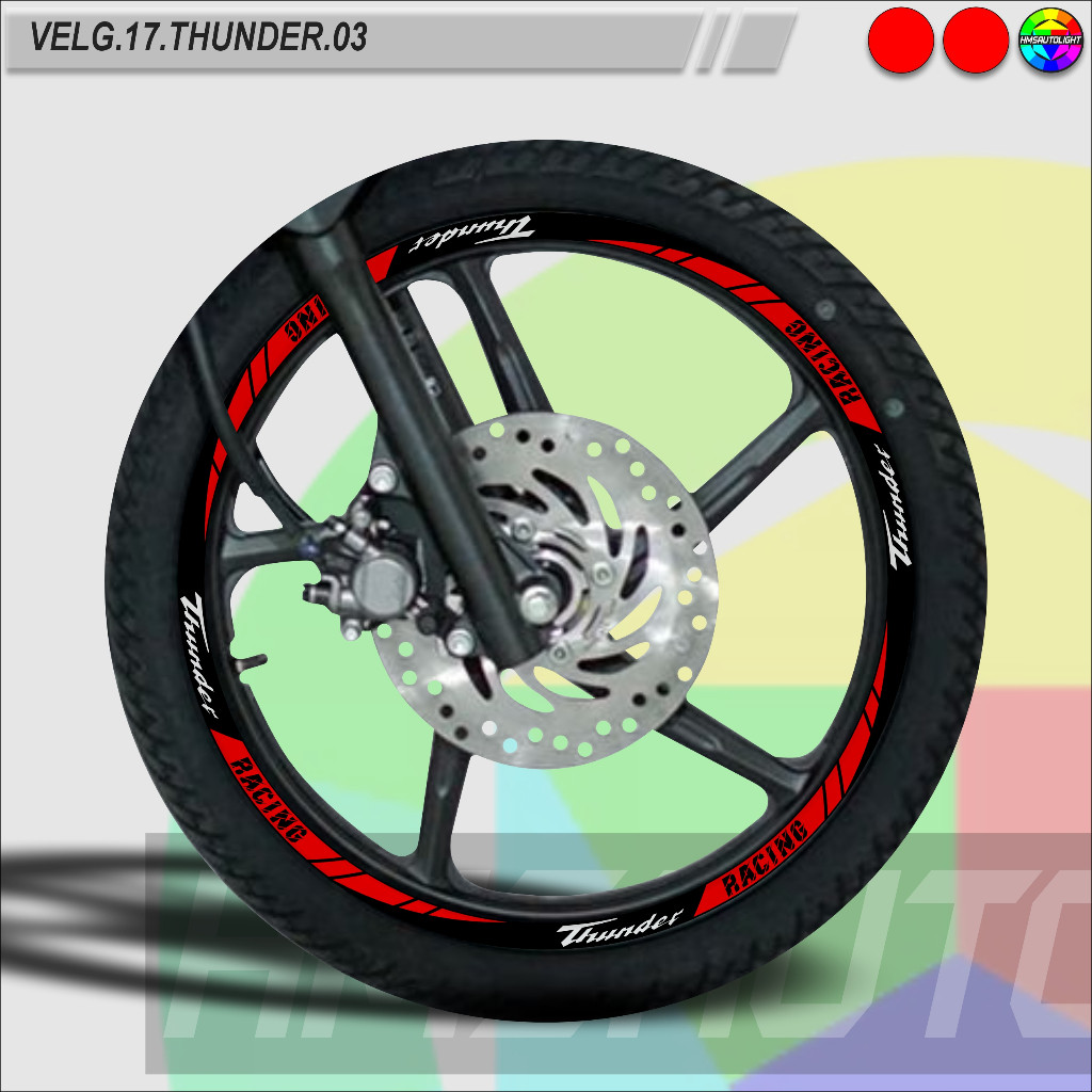 STICKER VELG VARIASI MOTOR SEMUA TYPE RING 17 THUNDER VELG.17.THUNDER.03