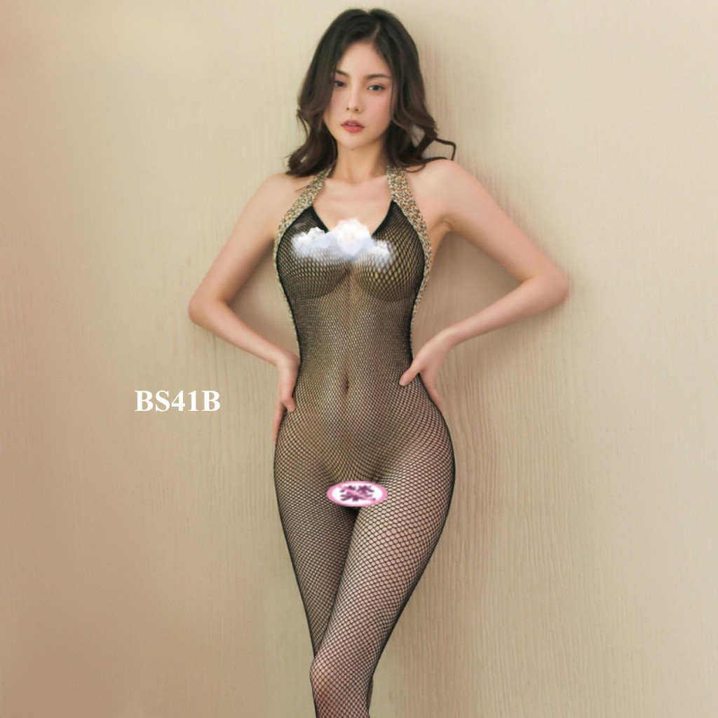 Stoking Full Body Wanita Jaring Hitam Premium Lingerie BS41B