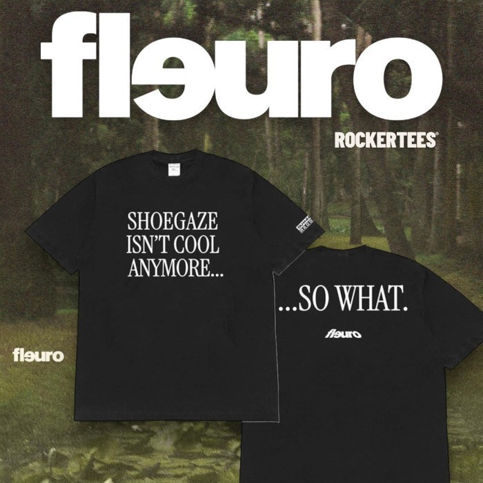 FLEURO - SHOEGAZE TSHIRT BLACK | ORIGINAL MERCHANDISE