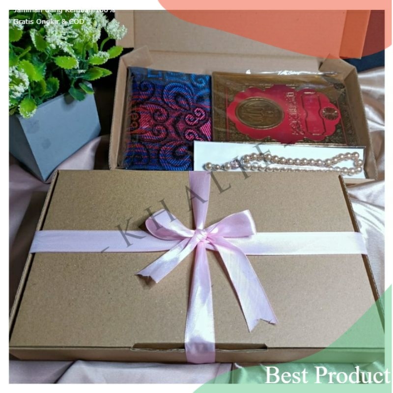 Hampers/Souvenir Paket Yasin + Sajadah + Tasbih + Paperbag/Giftbox / souvenir spesial custom