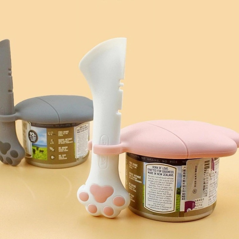 Pet Food Can Opener -  Manual Can Opener, Food Spoon, and Universal Can Lids for Cats and Dogs