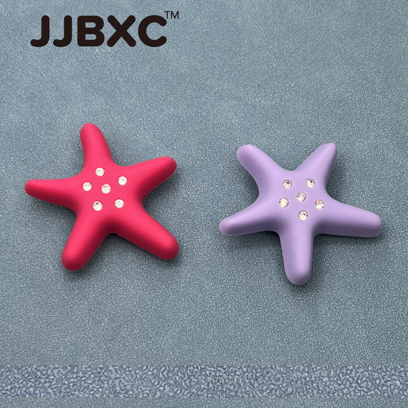 JJBCX Charm Gesper Sepatu Laut Bintang Laut Berlian Bunga Aksesori DIY Fashion