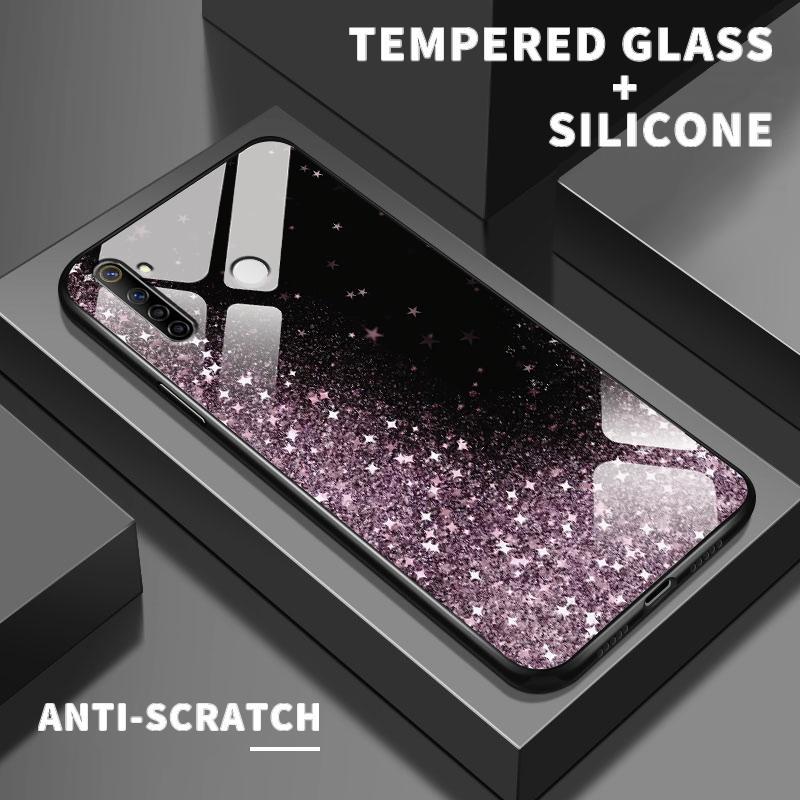 Hard Case Glass Kaca For Realme Narzo 10 20 Pro 20A 30 5G 30A 50 4G 50A Prime 50i N53 N55 Silikon Mi