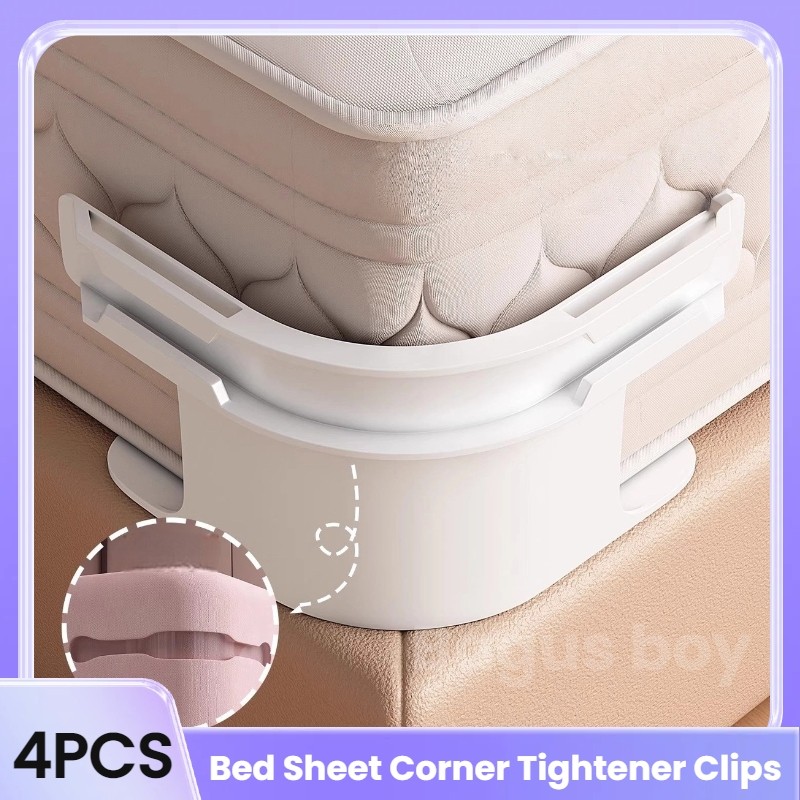 Bagus boy COD Penjepit Sprei Anti Geser 4pcs Zlumber Lock Versi Indonesia Sprei Anti Geser Anti Lepa