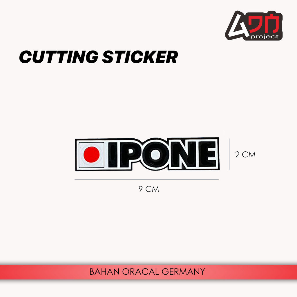Stiker Ipone Japan Oli Motor - Cutting