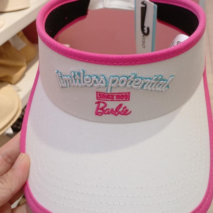 Topi Baie Putih garis k Miniso