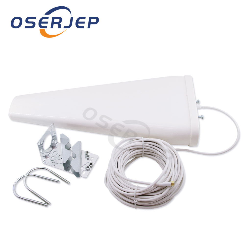 16DBi 2G 3G 4G Outdoor Antenna 4G External Antenna 698-2700MHz Log Antenna 15M/20M N Male 0.3M N Fem