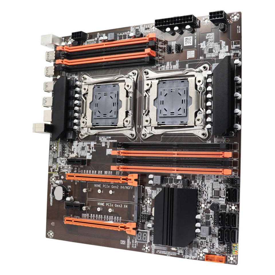 X99 Motherboard Dual CPU M2 LGA 2011 V3 EATX USB30 SATA3 8 MM DDR4 Support Xeon processor slot 20113