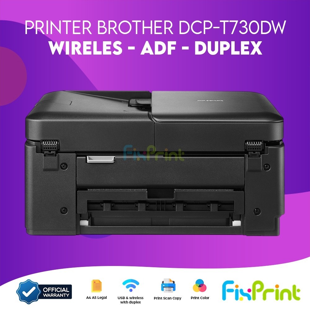 FixPrint Printer Brother DCP-T730DW / DCP T720DW Print Scan Copy Ink Tank Wireless ADF Duplex LAN Be
