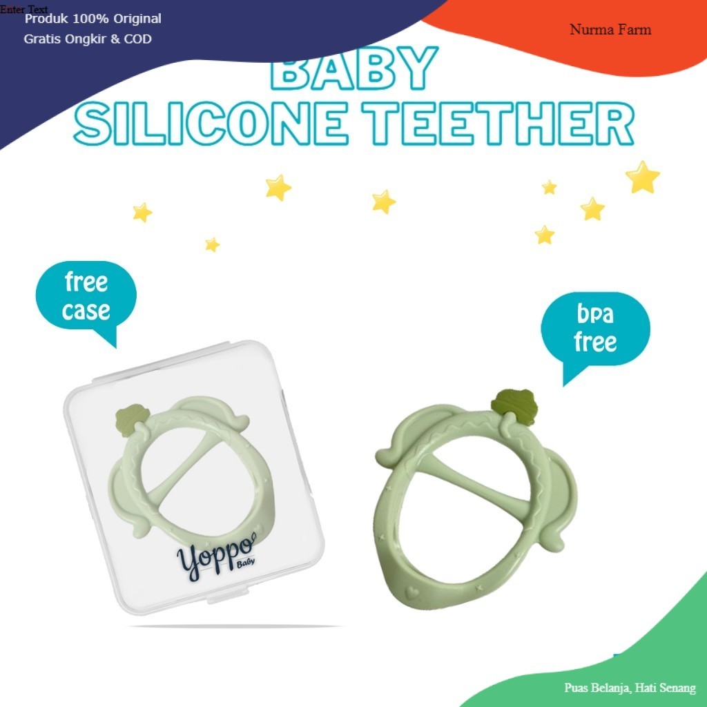 Diskon Yoppo Baby Premium Teether Gelang / Gigitan Bayi Silikon / Teether Silikon Baby Elephant BPA