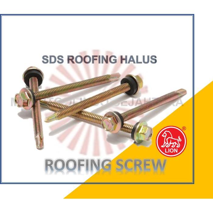 (100 pcs) Sekrup Roofing M12 x 50 Skrup Roofing 12x50mm Baut Roofing Halus 5cm