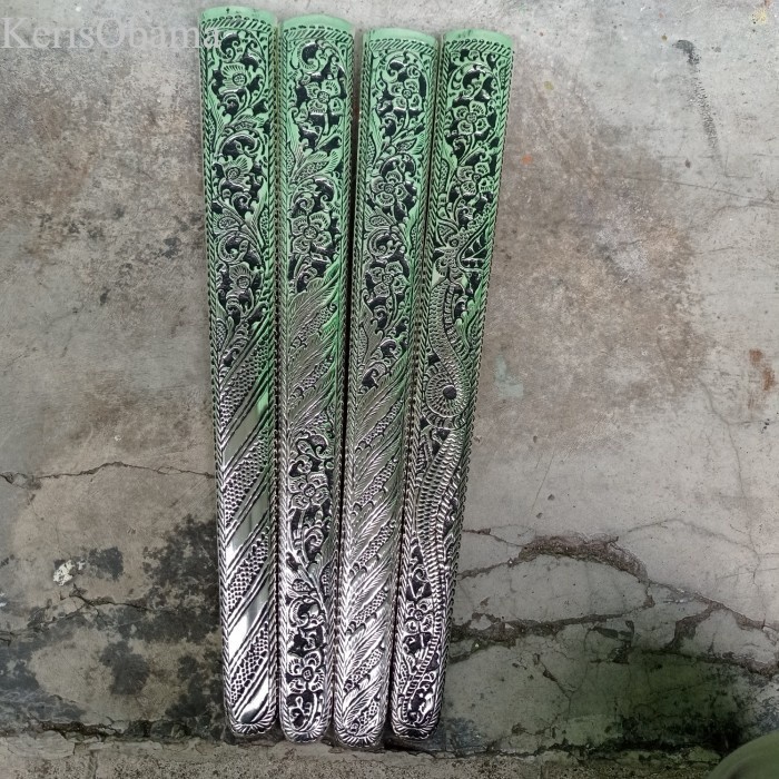 pendok motif solo tebal 0.3mm lapis perak antik KL10