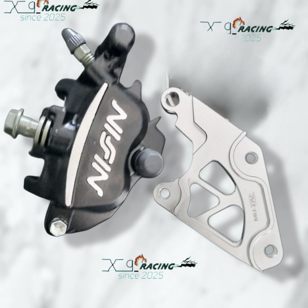 {COD} Breket / Bracket Cnc 320mm Plus Kaliper 2p Nissin Samurai Suzuki Satria Hiu 2Tak Disc 320mm Xq
