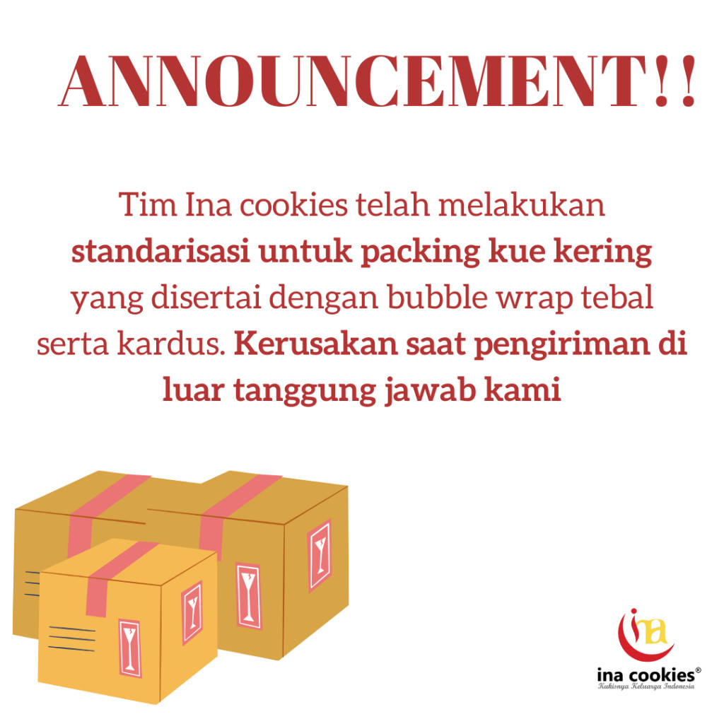 Hampers Lebaran GABLE BOX JAR ISI 3 - Paket Parcel Idul Fitri 2026 Kue Kering Premium INA COOKIES/ M