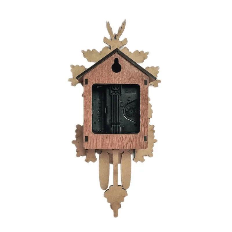 Big Fashion Wooden Cuckoo Clock Handmade Wall Cuckoo Alarm Clock Traditional Wooden Clock Living Roo