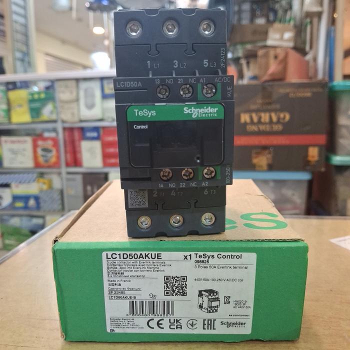 CONTACTOR LC1D50KUE 110-250V AC/DC SCHNEIDER