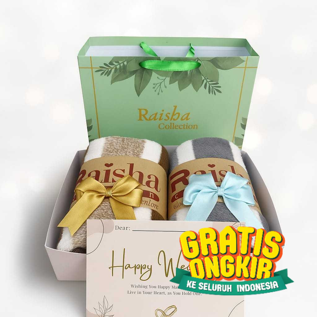 RC Hampers Handuk Couple JUMBO 70X140 Free SlidingBag Kado Nikah Seserahan Kado Anniversary Gift Car