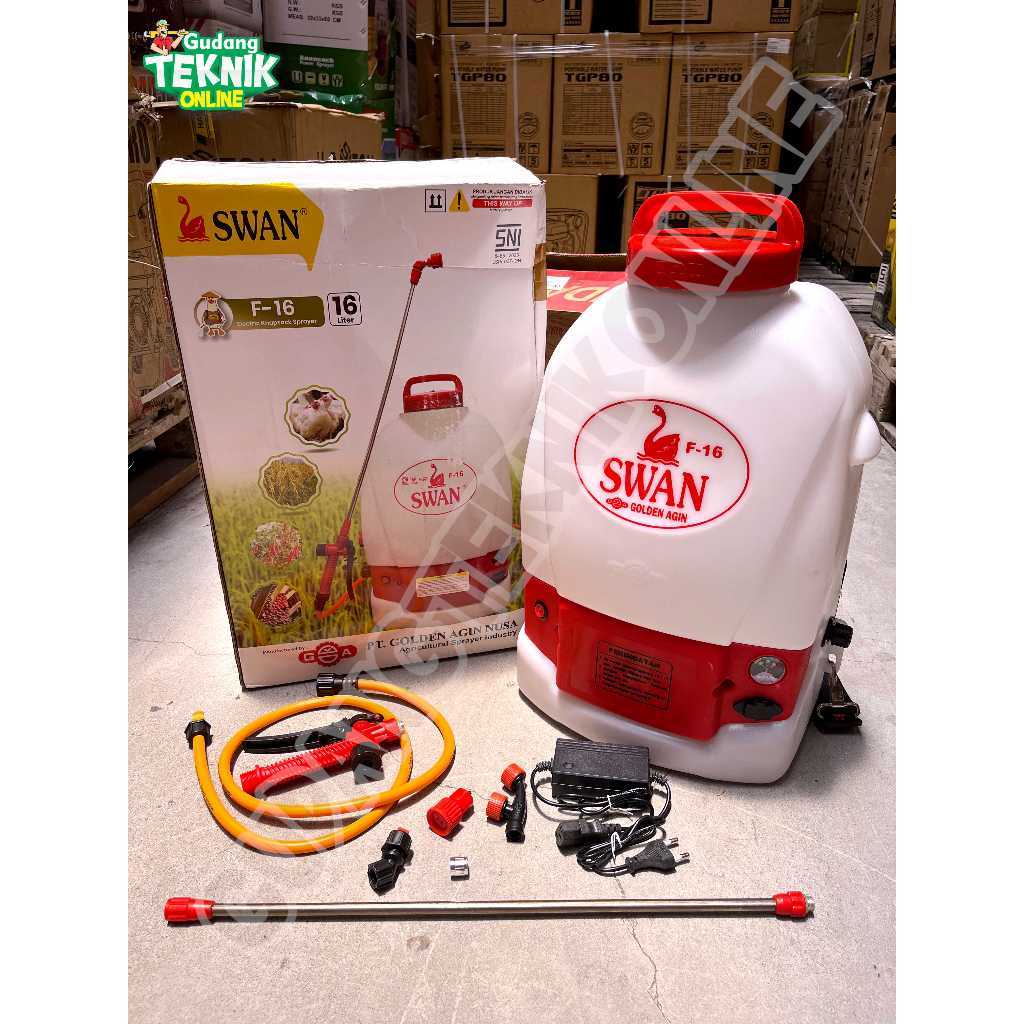 Sprayer Hama Elektrik 16L SWAN F16 / Alat Semprot Semprotan Obat Hama Elektrik 16 Liter F 16 F-16 SW