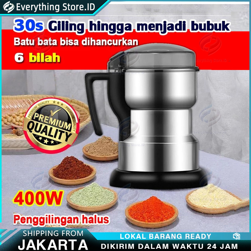 Batu bata bisa pecah Alexd Mesin bubuk tepung Penggiling kopi 400g Grinder Herbal Biji Kacang Obat M