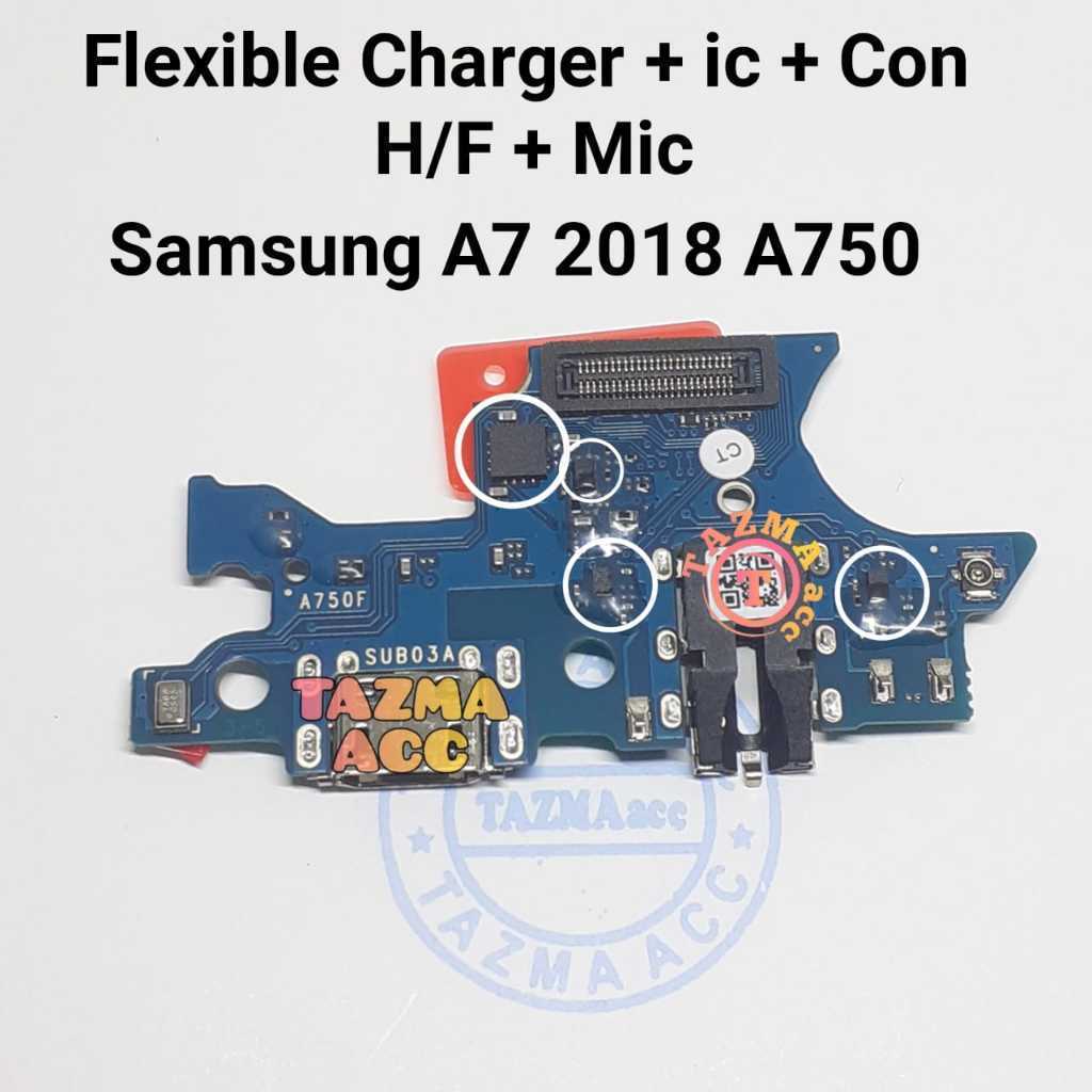 Samsung A7 2018 A750 Ori Flexible Charger + ic Flexibel Konektor Cas Charger SAMSUNG A750