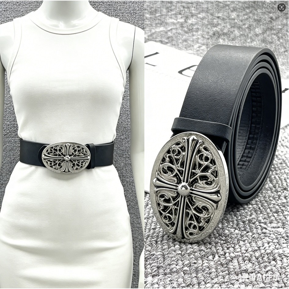 Sabuk Kulit Punk Desain Rivet Berongga Peluru Gaya Sabuk Rock Unik Cocok Jeans Dan Harian Pria/Wanit