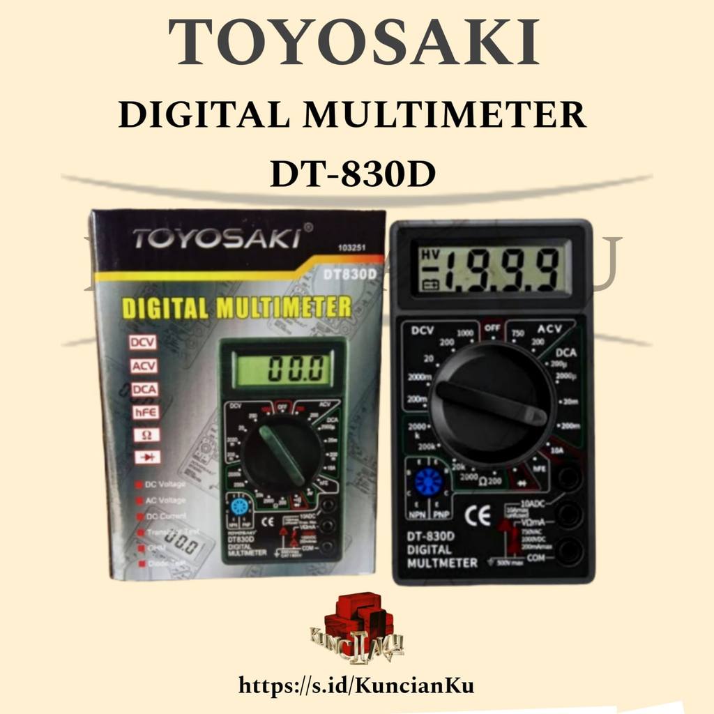 Original multitester digital toyosaki multitester DT-830D Multi tester