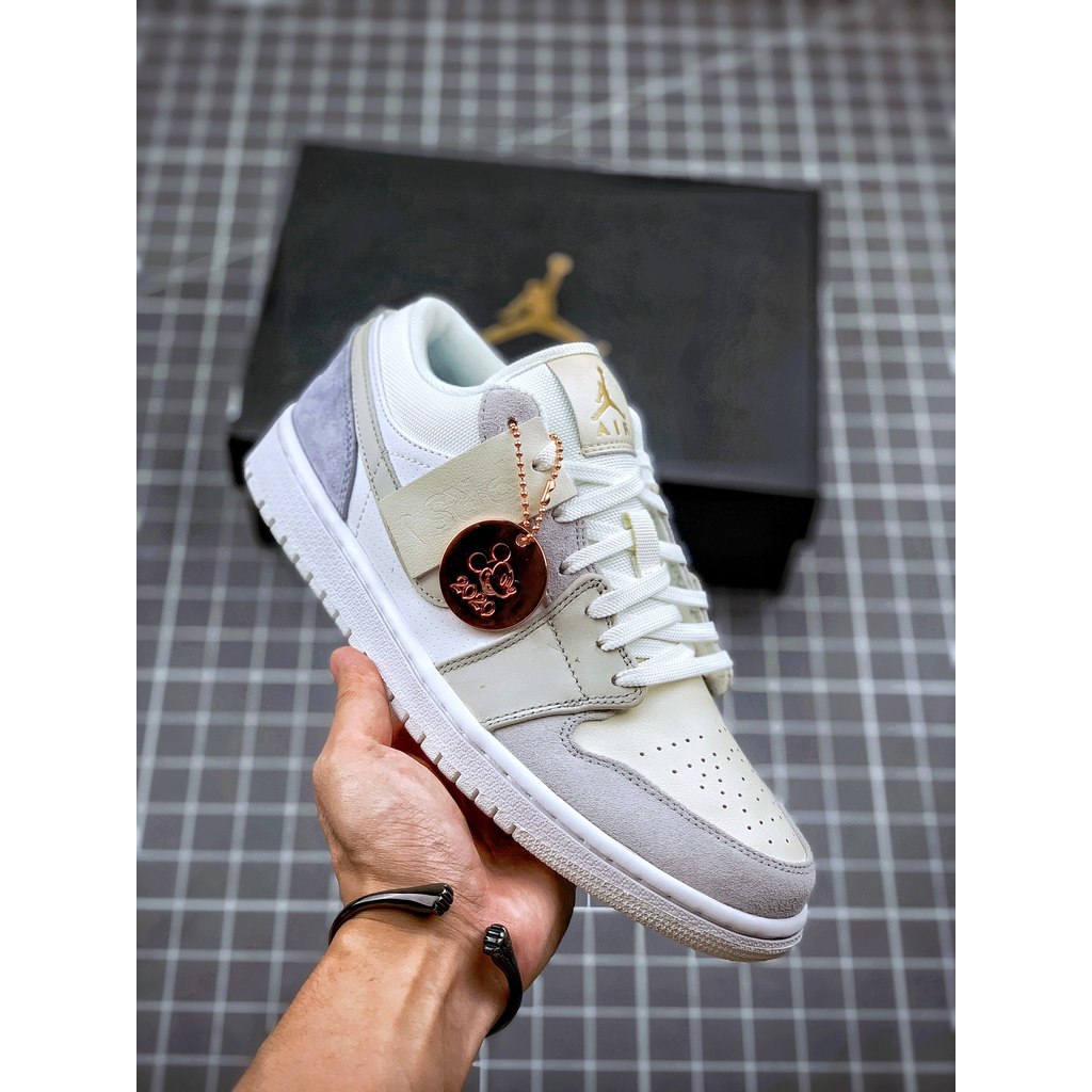 Air Jordan 1 Low Paris Little Dior Sepatu Premium Kulit Asli Eksklusif Pria Wanita