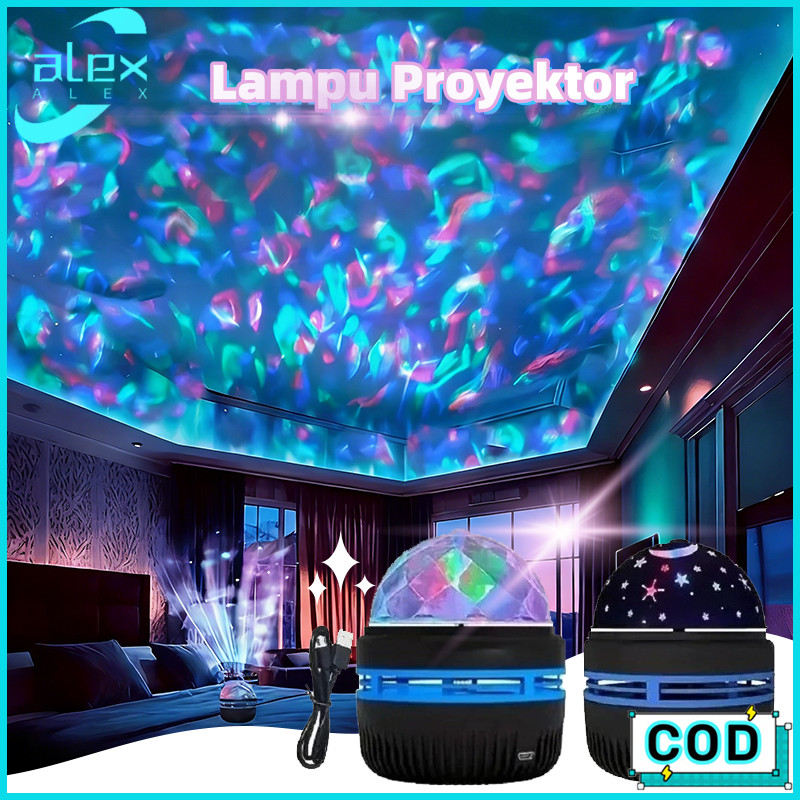 Lampu Proyektor Langit Tidur Malam Berbintang Lampu Proyektor Dengan Langit Malam Bintang 360° Berpu